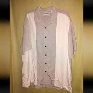 Caribbean Short Sleeve Modal Polyester Blend Button Down Shirt XL Pre-owned